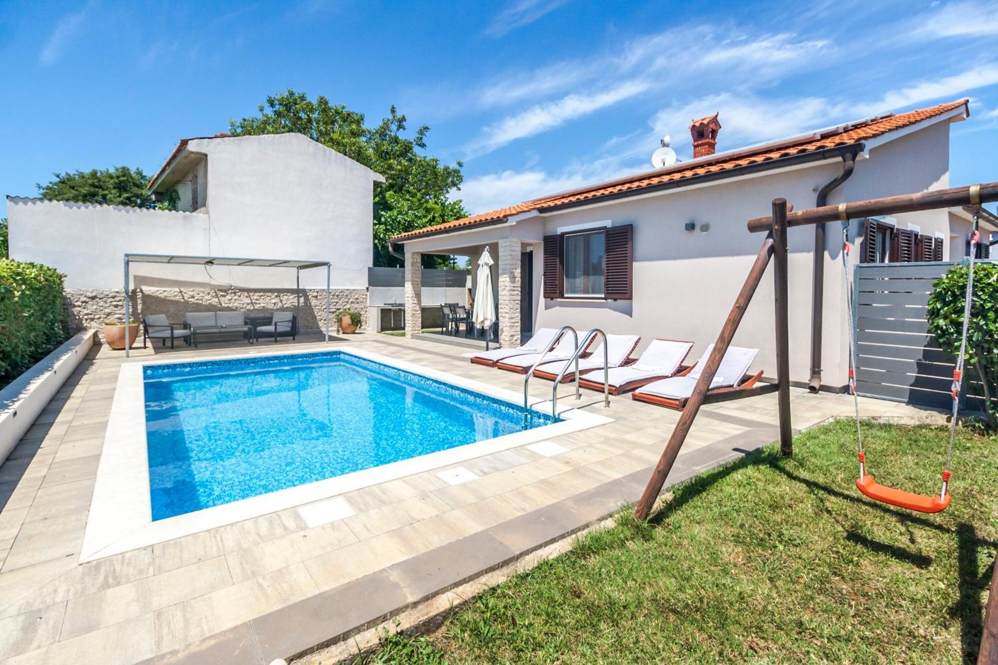 Villa Gortan - Pool House For 7 Guests Near Pula Istria - Ferienhaus Istrien Marcana Exterior photo